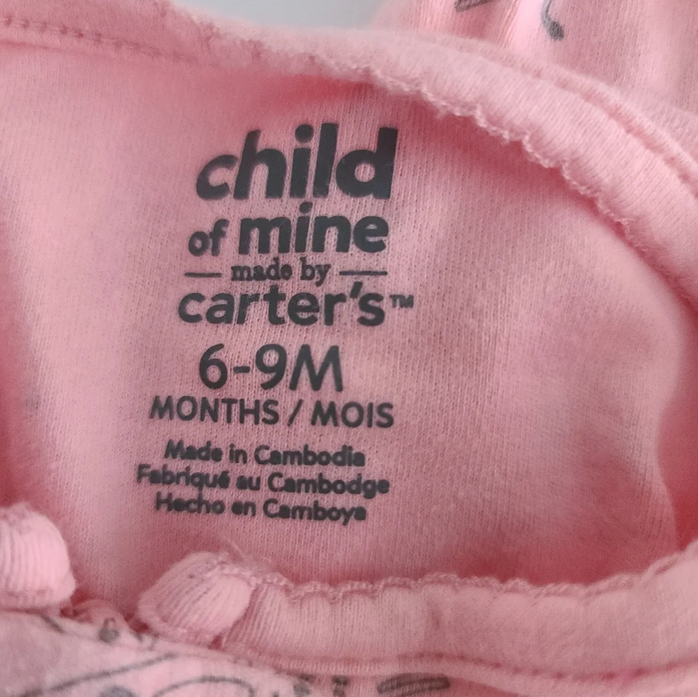 Onesies Baby Girl Bundle Lot Carter's Gerber Blue Pink Orange Size6-9 Months